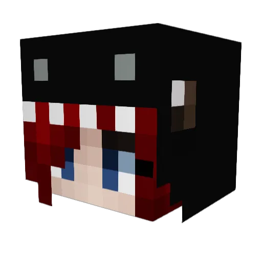 AltMia2jajaja Minecraft avatar head, 3D render