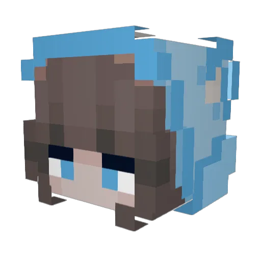 AltSaxophone Minecraft avatar head, 3D render