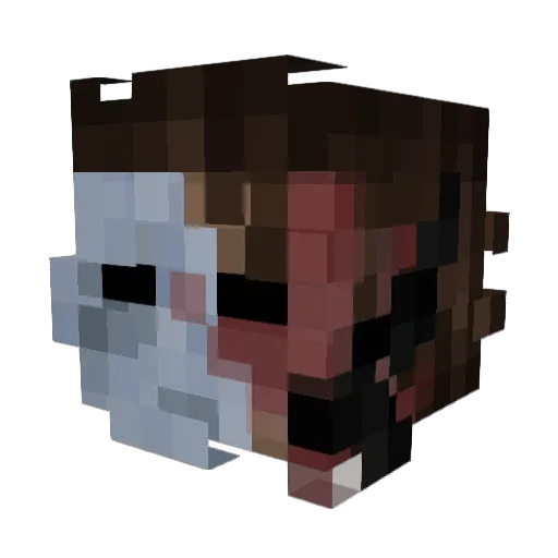 AltTaker Minecraft avatar head, 3D render