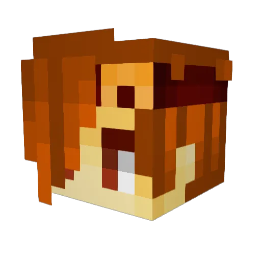 AltTyce Minecraft avatar head, 3D render