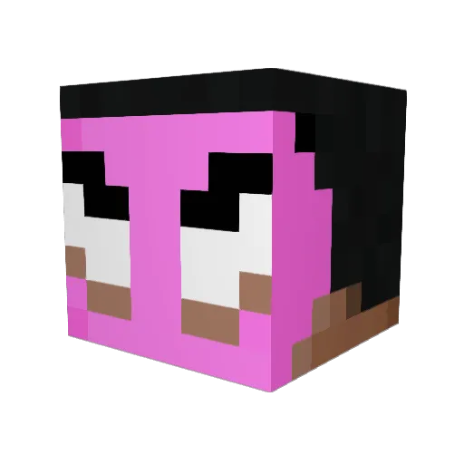 AltZaku Minecraft avatar head, 3D render