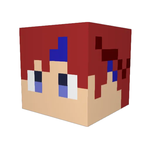 Alt_118 Minecraft avatar head, 3D render