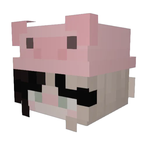 Alta2 Minecraft avatar head, 3D render