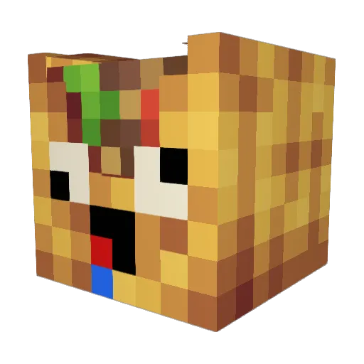AltaConsigna Minecraft avatar head, 3D render