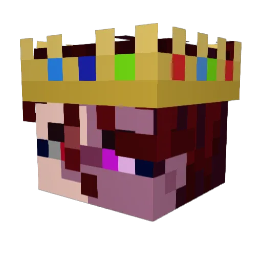Altaccrec Minecraft avatar head, 3D render