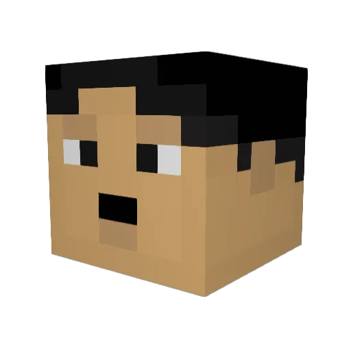 Altair02 Minecraft avatar head, 3D render