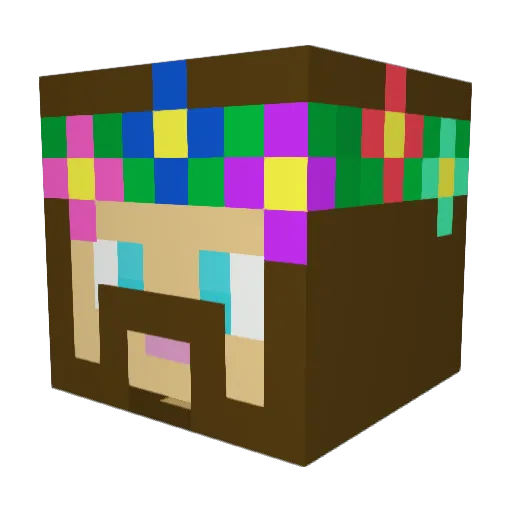 Altair19 Minecraft avatar head, 3D render