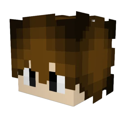 Altaof Minecraft avatar head, 3D render