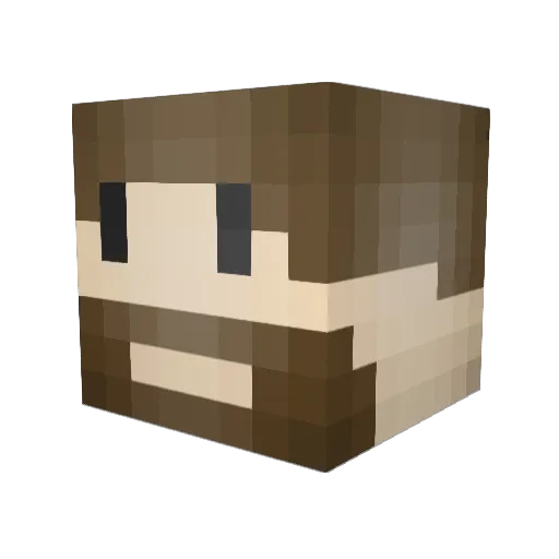 Altarac Minecraft avatar head, 3D render