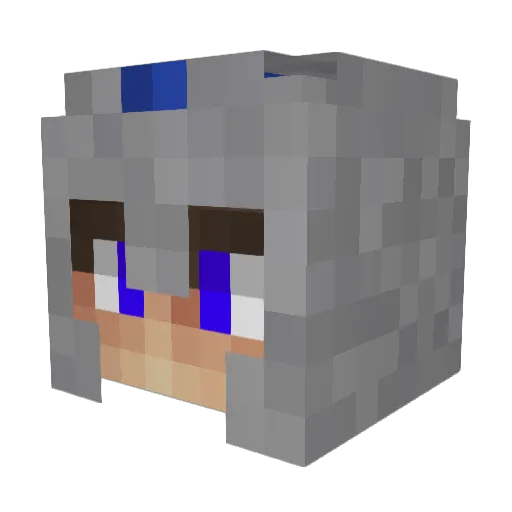 Altarie Minecraft avatar head, 3D render