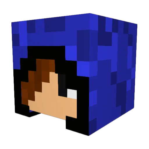 AlteSocke4 Minecraft avatar head, 3D render
