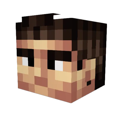 AltechG Minecraft avatar head, 3D render