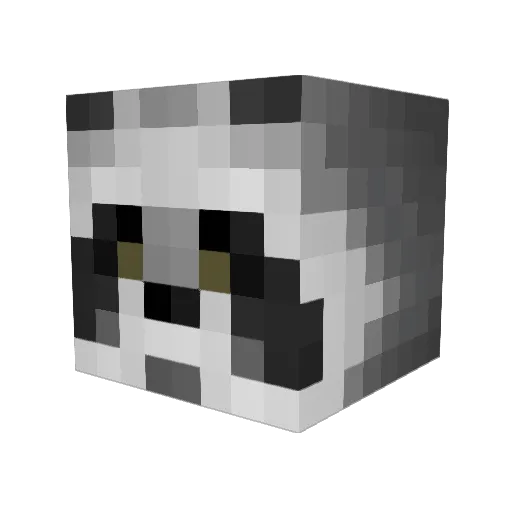 Alteco Minecraft avatar head, 3D render