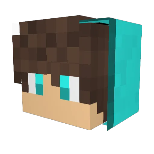 Alteius Minecraft avatar head, 3D render