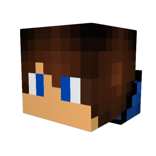 Altelle Minecraft avatar head, 3D render