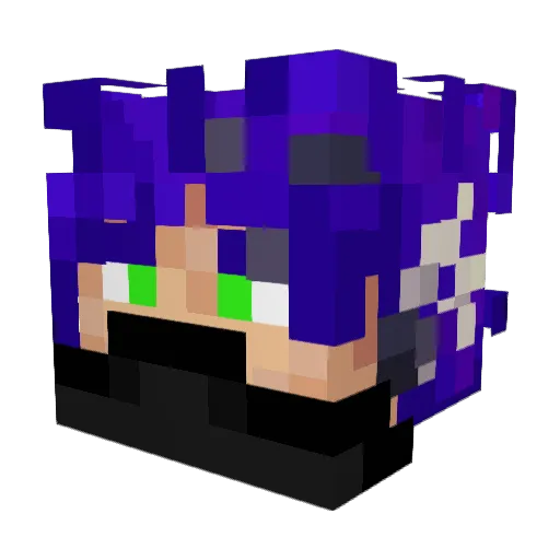 AlterEghost Minecraft avatar head, 3D render
