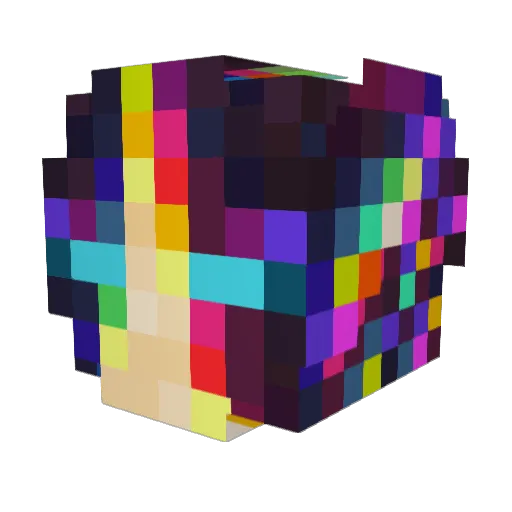 AlterInc Minecraft avatar head, 3D render