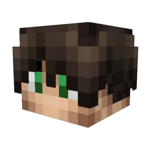 AlterNateQT Minecraft avatar head, 3D render