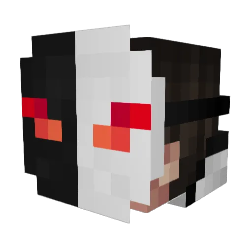 AlterSamy Minecraft avatar head, 3D render