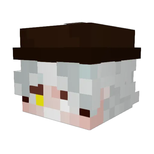 Alter_Memory Minecraft avatar head, 3D render