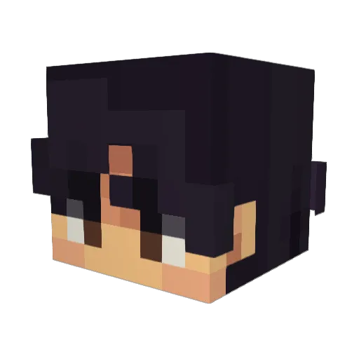 Alterage Minecraft avatar head, 3D render