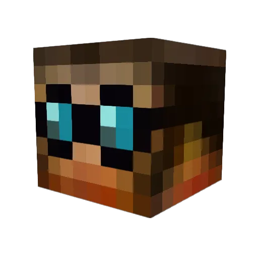 Alterheld Minecraft avatar head, 3D render