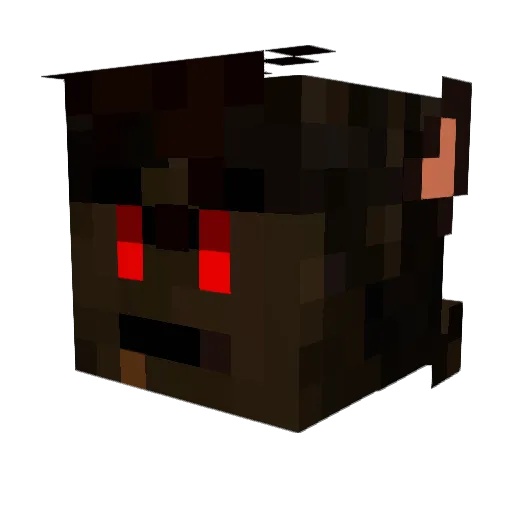 Alterminate Minecraft avatar head, 3D render