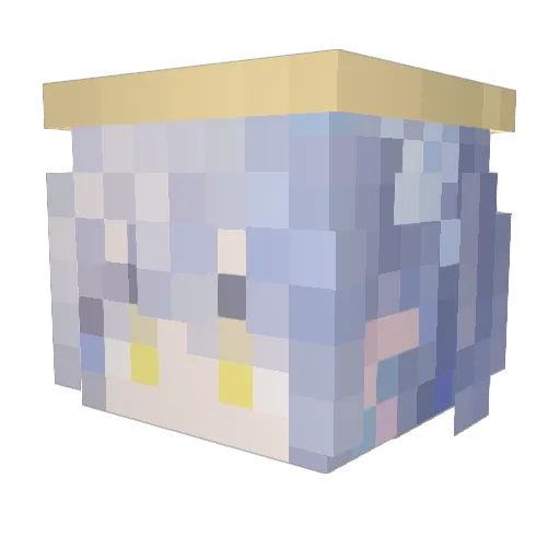 AlternateL Minecraft avatar head, 3D render