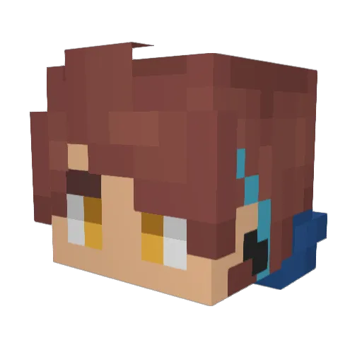 Alternis64 Minecraft avatar head, 3D render