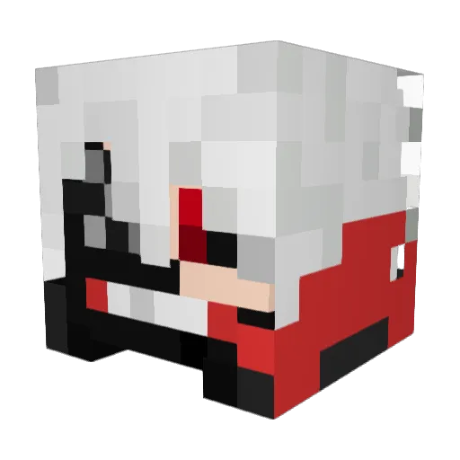 Alterwatch Minecraft avatar head, 3D render