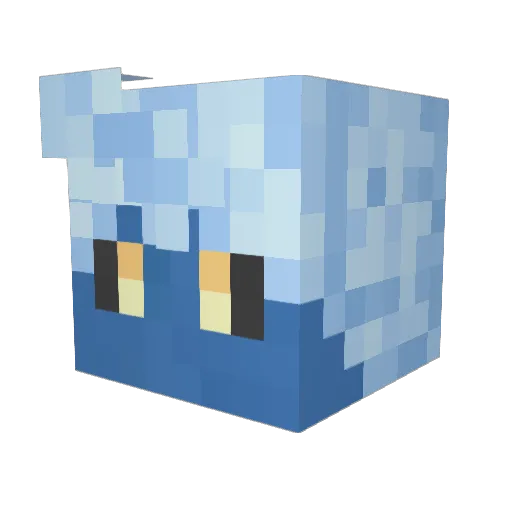 Altfoo Minecraft avatar head, 3D render