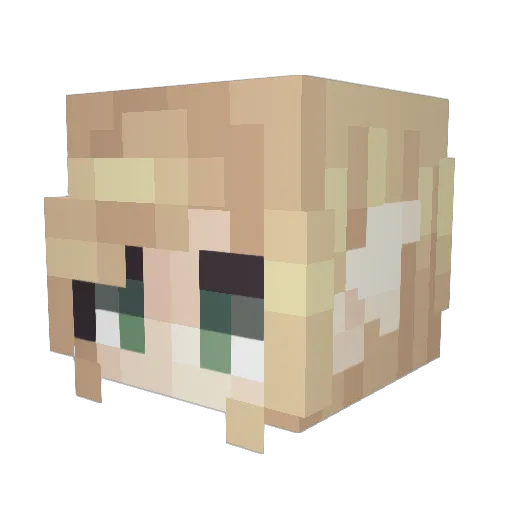AltheaBee Minecraft avatar head, 3D render