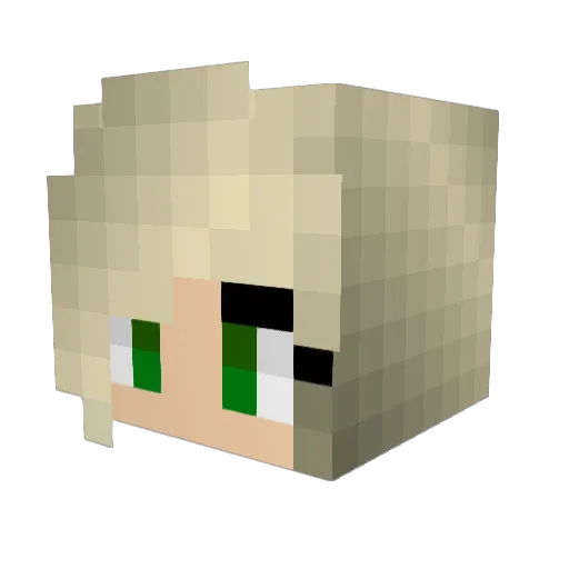 Althea_Din Minecraft avatar head, 3D render