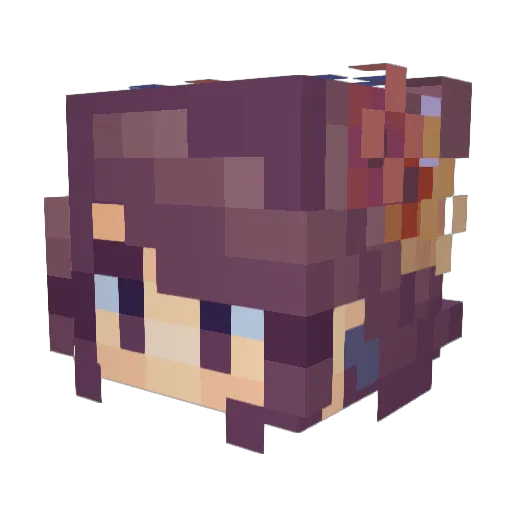 Althydoll Minecraft avatar head, 3D render