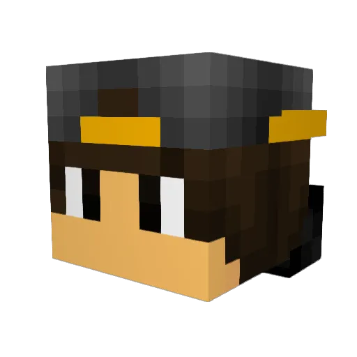 AltijdNielsie Minecraft avatar head, 3D render