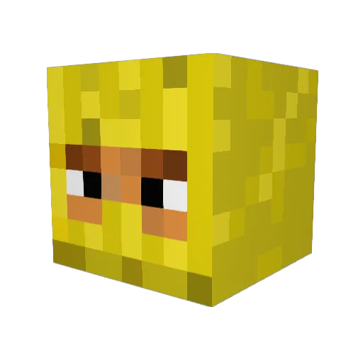 AltijdYordiGames Minecraft avatar head, 3D render