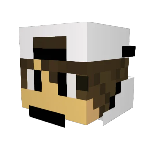 AltimaWolf Minecraft avatar head, 3D render
