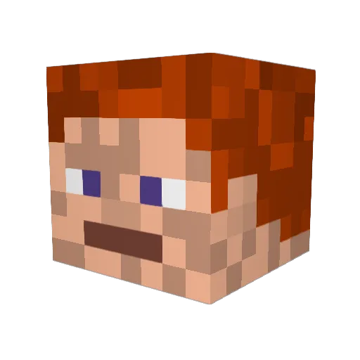 Altinas Minecraft avatar head, 3D render