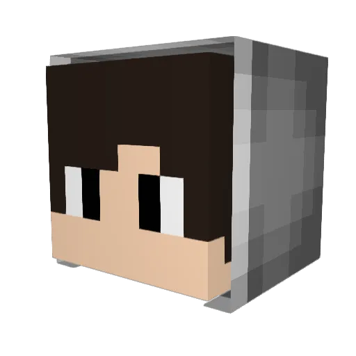 Altinox Minecraft avatar head, 3D render