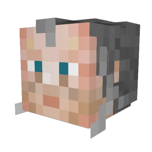 Altjazz Minecraft avatar head, 3D render