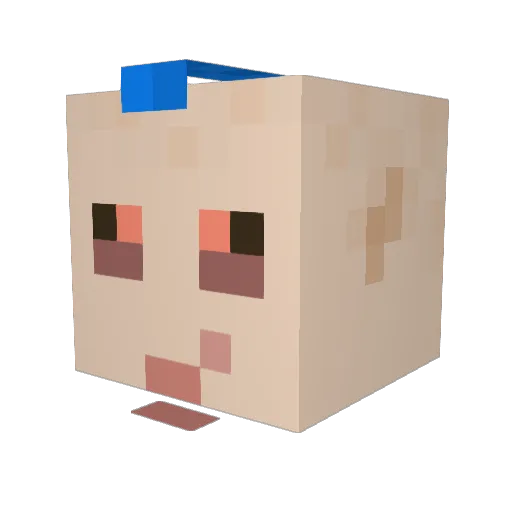 Altkeys Minecraft avatar head, 3D render