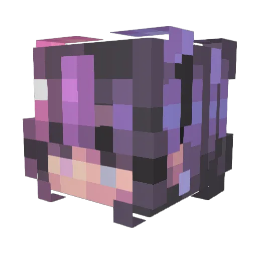 Altkingokashi Minecraft avatar head, 3D render