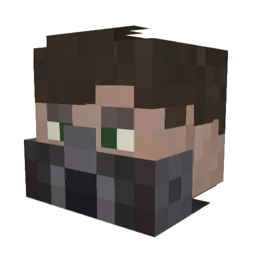 Altkrieg Minecraft avatar head, 3D render