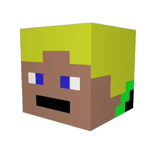 AltmasterX Minecraft avatar head, 3D render