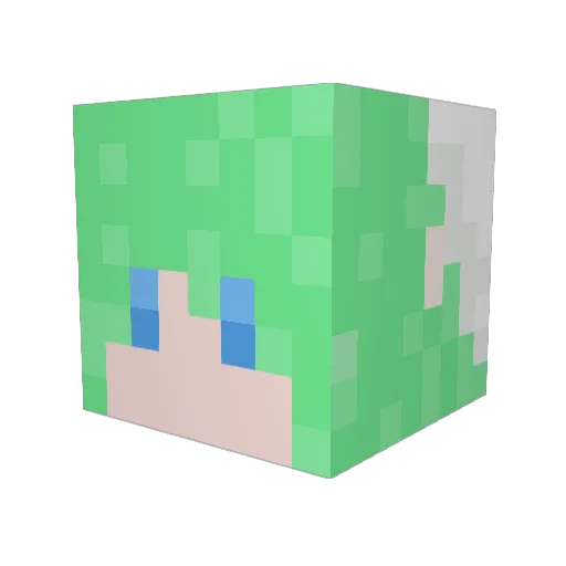 Altolta Minecraft avatar head, 3D render