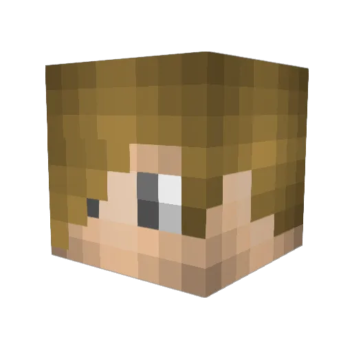 Altrayu Minecraft avatar head, 3D render