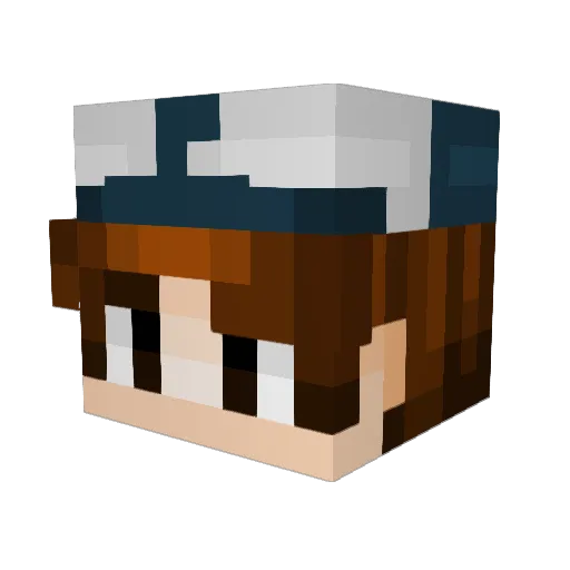Altroq Minecraft avatar head, 3D render