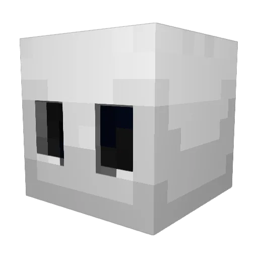 Altruff Minecraft avatar head, 3D render