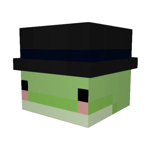 Altruistus Minecraft avatar head, 3D render