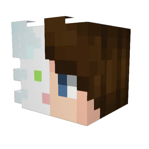 Altston Minecraft avatar head, 3D render